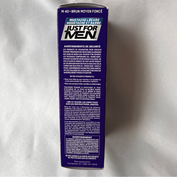 Just For Men Mustache & Beard Hair Colour, M-40 Medium Brown Brush-In Colour Gel - Picture 5 of 11